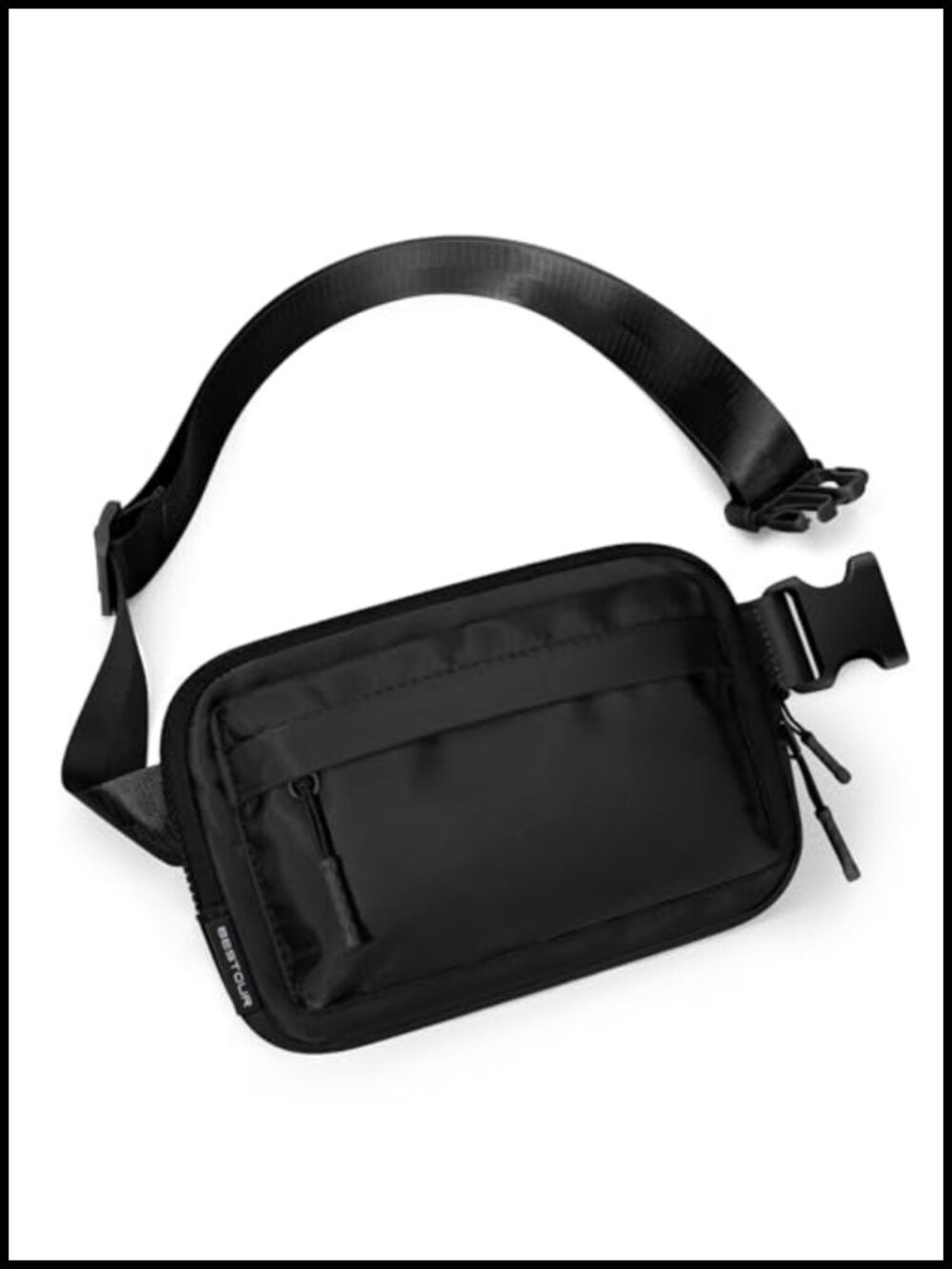 Two Way Zipper Fanny Pack Lightweight Crossbody Bag Adjustable Strap Nylon